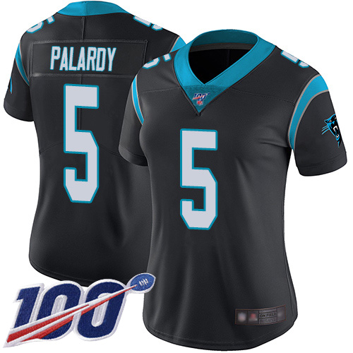 Carolina Panthers Limited Black Women Michael Palardy Home Jersey NFL Football #5 100th Season Vapor Untouchable->women nfl jersey->Women Jersey